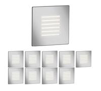 10x luce LED per scale/luce da incasso a parete FEX per griglia quadrata per