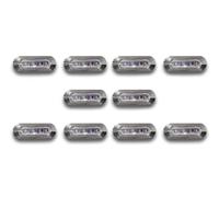 10x LUCI DI POSIZIONE LATERALI A LED BIANCHE RIMUOVONO CORNICE CROMATA...