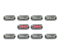 10x LUCI DI POSIZIONE LATERALI POSTERIORI A LED ROSSE RIMUOVERE CORNICE...
