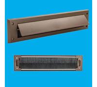 10x Marrone PVC Porta Lettera Scatola Paraspifferi Spazzola Sigillo 338 X 78 MM,