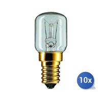 10x Maurer Lampada Incandescenza Piccola Pera Chiara Per Forni W 15 E14