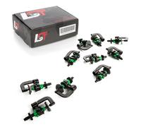 10x Micro-Drip-System Rotante Irrigatore a Pioggia con Supporto 20mm Irrigazione