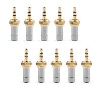 10x Mini 3.5mm Screw Locking Stereo Jack Plug Gold Plated 3.7mm per Sennheiser Y