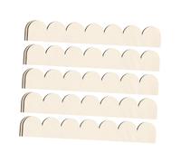 10x modanature decorative in legno a forma di ventaglio, graziosi bordi a forma