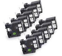 10X Molabel compatibile con Dymo D1 nastro per etichette 19 mm x 7 m 45803 S0720830 nero su bianco, adatto per Dymo LabelManager 350, 360D, 420P, 450, 500TS e LabelPoint 300, 350.