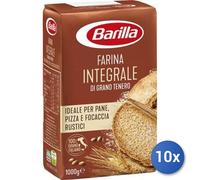 10x Multipack Farina Barilla Integrale Grano Tenero Kg 1