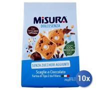 10x Multipack Misura Biscotti Dolcesenza Scaglie Cioccolata Gr290