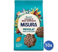 10x Multipack Misura Biscotti Privolat Cacao E Riso Soffiato Gr 290