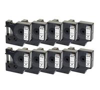 10x Nastro per Etichette compatibile per Dymo D1 45013 S0720530 Nero su Bianco 12mm x 7m per DYMO LabelManager 160 210D 220P 260P 280 360D 420P 500TS PnP MobileLabeler LabelPoint LabelWriter 450 Duo