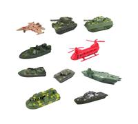 10x navi da navi da guerra kit navi elicottero nave modello per bambini