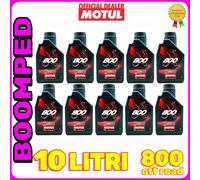 10X OLIO MISCELA Super MOTUL 800 ROFF ROAD per uso CROSS ALTE PRESTAZIONI 10MO08