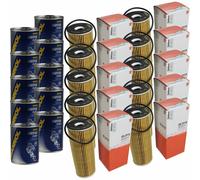 10X Original MAHLE / KNECHT Filtro Olio OX 133D + 10X SCT Flush Motore