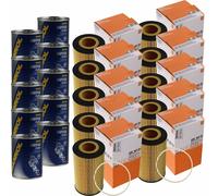 10X Original MAHLE / KNECHT Filtro Olio OX 161D + 10X SCT Flush Motore