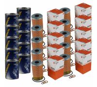 10X Original MAHLE / KNECHT Filtro Olio OX 34D + 10X SCT Flush Motore