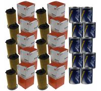 10X Original MAHLE / KNECHT Filtro Olio OX 354D + 10X SCT Flush Motore