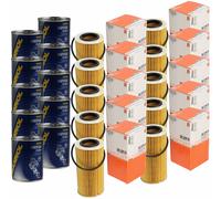 10X Original MAHLE / KNECHT Filtro Olio OX 370D + 10X SCT Flush Motore