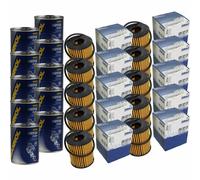 10x Original MAHLE / KNECHT Filtro Olio OX 371D + 10x SCT Flush Motore