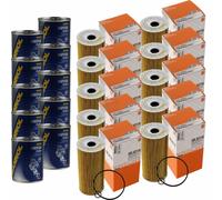 10X Original MAHLE / KNECHT Filtro Olio OX 377D + 10X SCT Flush Motore