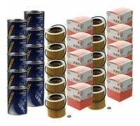 10X Original MAHLE / KNECHT Filtro Olio OX 387D + 10X SCT Flush Motore