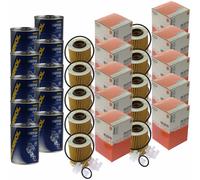 10X Original MAHLE / KNECHT Filtro Olio OX 413D1 + 10X SCT Pulizia Motore