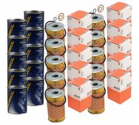 10x Original MAHLE / KNECHT Filtro Olio OX 47D + 10x SCT Flush Motore