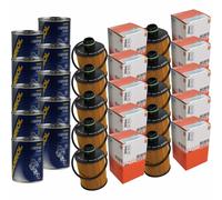 10X Original MAHLE / KNECHT Filtro Olio OX 553D + 10X SCT Flush Motore