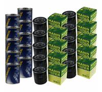 10X Original MANN Filtro Olio W 68/3 + 10X SCT Flush Motore