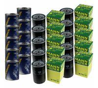 10X Original MANN Filtro Olio W 719/12 + 10X SCT Flush Motore