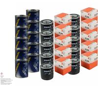 10x Originale Mahle / Knecht Filtro Olio Oc 288+10x Sct Motore Rosso Lavaggio