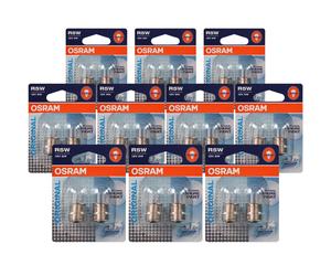 10X Osram R5W 12V/5W Attacco BA15s Durata B3/Tc 350H/800H
