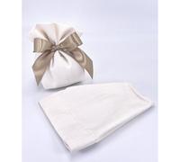 10X OTTOMAN Sacchetto Portaconfetti PANNA 18x17 cm BOMBONIERA 15FA