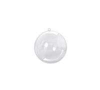 10X Palla sfera in plexiglass trasparente apribile da 10 cm DECORAZIONE
