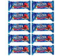 10x Pan di Spagna Pilota Ungherese ripieno di Gel di Fragole ricoperto di Cio...