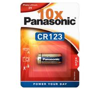 10x Panasonic CR123AL/1BP Batteria Foto CR123 1400mAh Ultra Litio CR123A