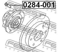 10x Perno perno bullone ruota 0284-001 FEBEST per NISSAN INFINITI