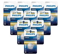 10x Philips CR2450 3V Batterie Pile Bottone a Moneta al Litio DL2450
