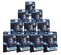 10X Philips RacingVision GT200 H4 Alogeno Fino Al 200% Di Luce In Più 60/55W 12V