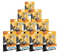 10x Philips Vision H7 Alogena Fino 30% più Luminosa 55W 12V Auto-Lampadine