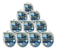 10x Philips WhiteVision ultra Duobox H4 + W5W 60/55W 12V Alogena Lampadine