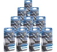 10x Philips WhiteVision ultra H6W Alogena 6W 12V Auto-Lampadine