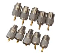 10x PL259 Coax UHF Male Plug Connector Adapter Fit for RG58 RG8 RG59 Cable