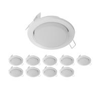 10x plafoniera da incasso ZOBE bianco opaco rotonda 107mm Ø 1x GX53 max. 25W [EEK: G]