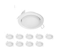 10x plafoniera da incasso ZOBE bianco opaco rotonda 107mm Ø 1x GX53 max. 25W [EEK: G]
