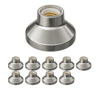 10x plafoniera/porta lampada ELEKTRA in porcellana argento lucido 1x E27 max.