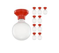 10x plafoniera/porta lampada ELEKTRA in porcellana rossa lucida 1x E27 max. 300W