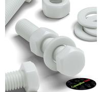 10x POM, Viti a Testa Esagonale Bulloni e dadi, Bianchi M12x 60mm