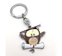 10X Portachiavi GUFO GUFETTO con ali e tocco LAUREA metallo BOMBONIERA 0W7D