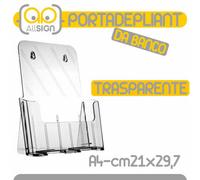 10X PORTADEPLIANT A4 porta cataloghi depliant volantini espositori plex catalogo