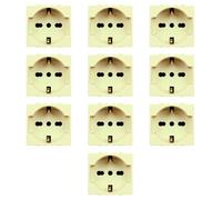 10x Presa schuko 16A bivalente, modulo bianco, Compatibile Con BTicino Magic, antenna, ethernet, TV, antenna, USB, schuko, Per Placche originali e compatibili