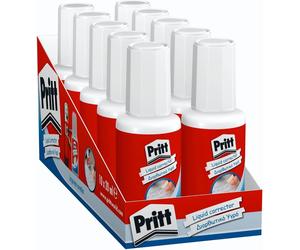 10x Pritt Correttore Liquido a Pennello 20ml Bianchetto Fluido Scolastico 674147